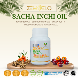 ZEMVELO Sacha Inchi Tocotrienol Seabuckthorn Oil (60s/bottle)