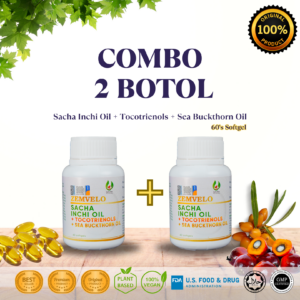 PROMO - COMBO 2 BOTOL ZEMVELO Sacha Inchi Tocotrienol Seabuckthorn Oil (60s/bottle)